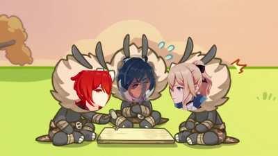 If the three hilichurls from the Hilicamp Dream event were Diluc, Kaeya and Jean... 🤣