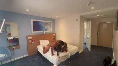 Set up a camera to watch my girlfriend get fucked by her bull whilst I sat downstairs in the hotel bar