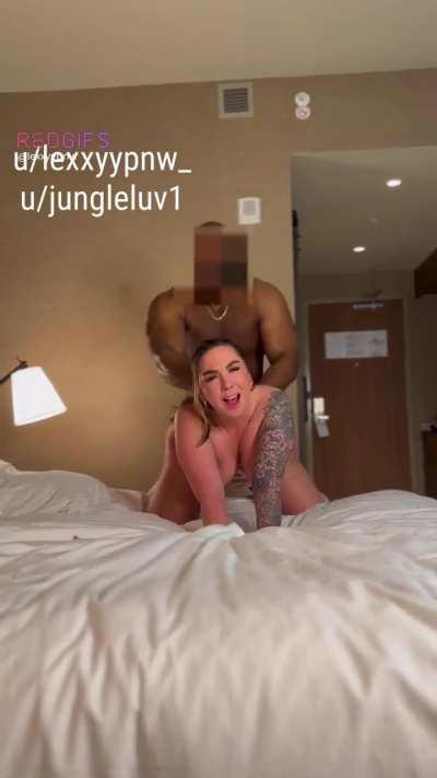 I was horny and teasing my husband all day about wanting and needing my pussy pounded. He didn’t believe me. So I told him to drop me off at the corner and I gave him a room number to go to. My husband walked in on my pussy being drilled and owned by anot