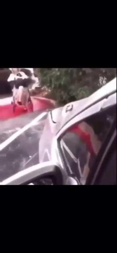 Woman in wheel chair calls black man the N word and gets febreezed