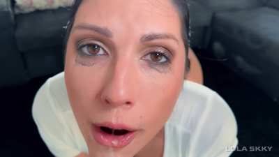 Waiting for my reward after a hard face fucking