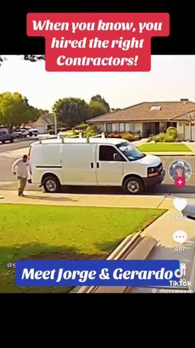 Contractors save woman’s bike from theif