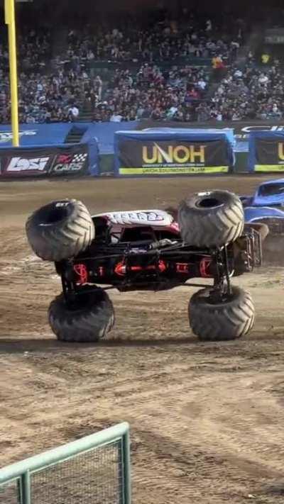 A breakdancing Monster Truck