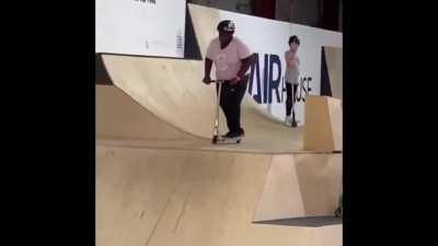 Guy who went viral failing to backflip his scooter finally lands it