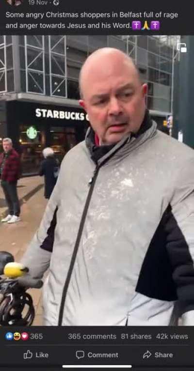 Preachers in Belfast annoying shoppers