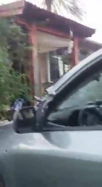 Hamas rocket destroys property in Israel. No lives were lost.