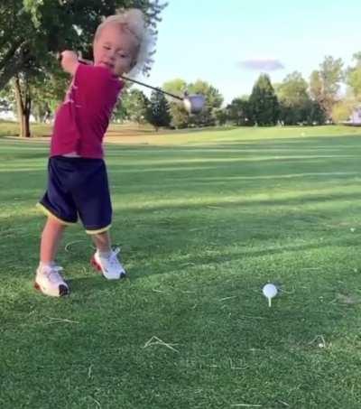 Back 9 of scramble. Got one safe in the fairway. Me: