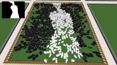 Bad Apple!! played on sheep