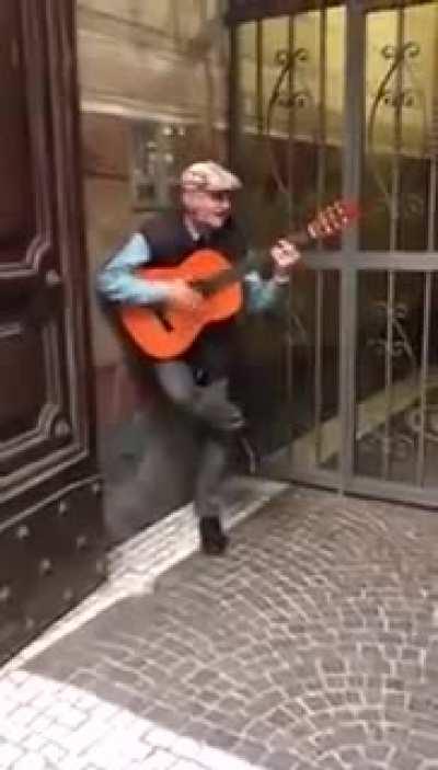 Well, a pretty talented street musician