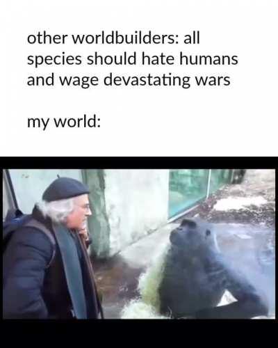 in a world, where monkeys are decent people...