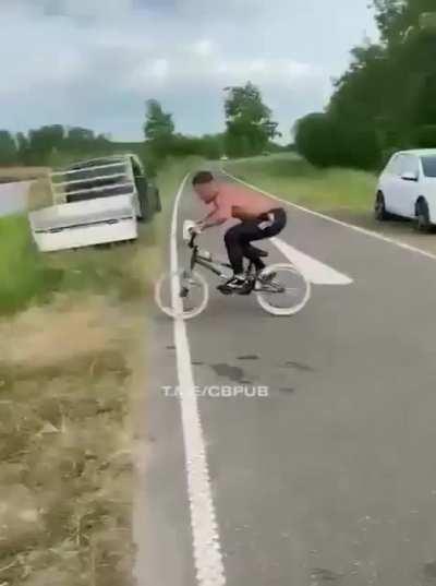 Riding Too Fast For ramp Jump