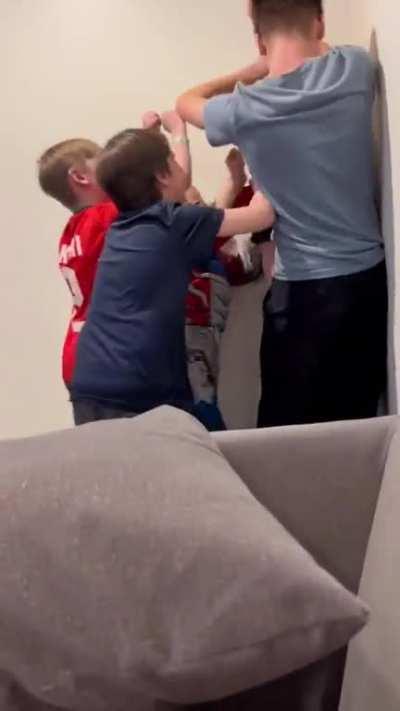 Look at what Bruce is doing to the youth man. This man should be tried in the court of law for poisoning the minds of these children.