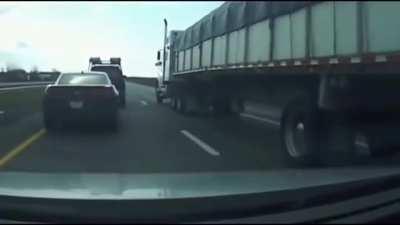to illegally overtake truck