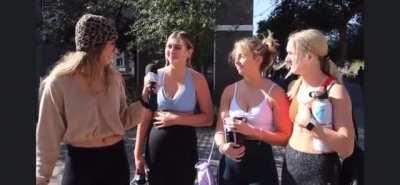 College girls are asked how much money their boyfriend/future husband needs to make