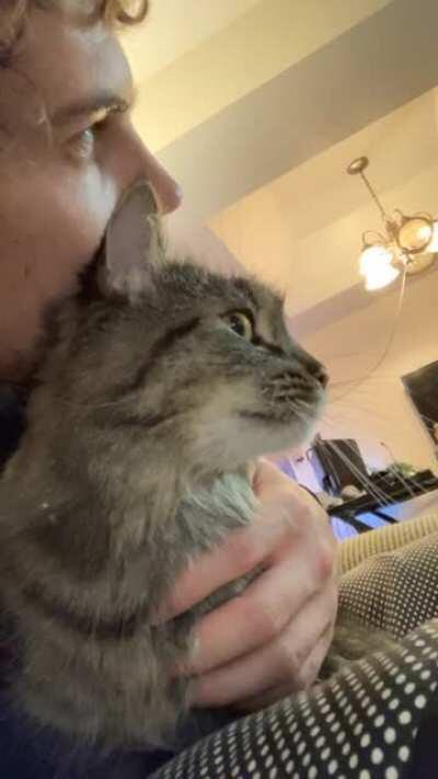 It was snuggle time and Missy spotted a wild one. Didn’t stop us though.