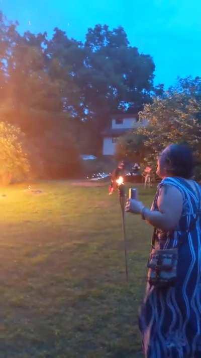 Well that’s one way to burn wood