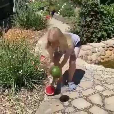 HMC while I do this with watermelon