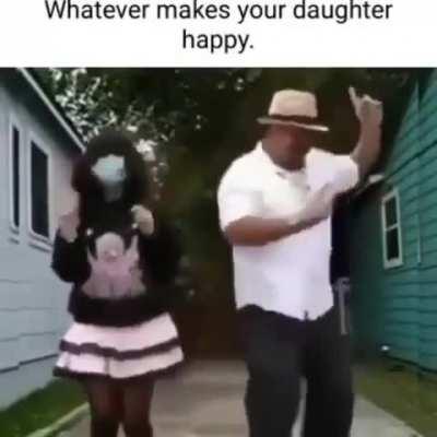 Chad dad dances with his daughter
