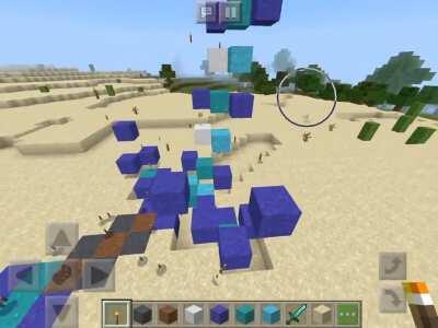 Concrete Powder falling has been made into a Diamond Sword !