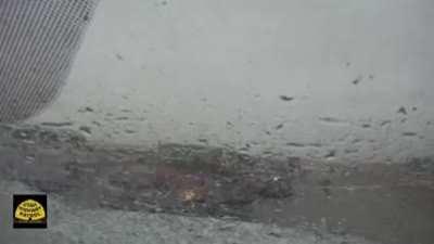 Highway patrol stops idiot going wrong way