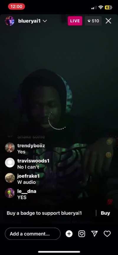 Partial BlueRyai IG Live footage 10/14/23