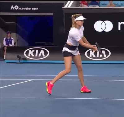 Eugenie Bouchard at Rd 1 Australian Open 2017
