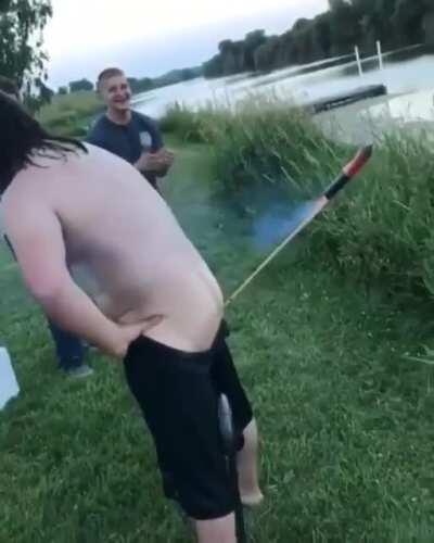 Launching a rocket from betwixt thy cheeks