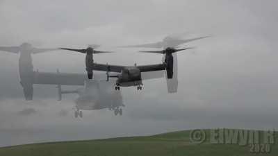 The Bell Boeing CV-22 Osprey has a very impressive propeller vortex
