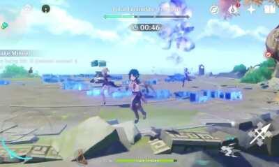 You don't get hit by blocks if you constantly jog into the barrier.