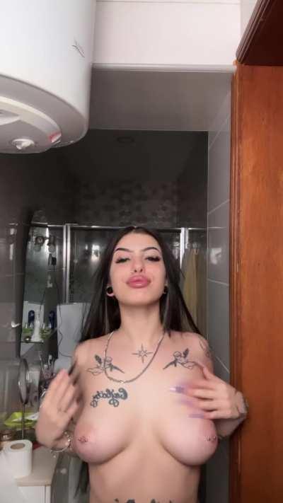 It's topless Monday, so I had to show you my titties.