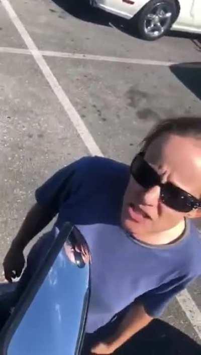 Racist POS curses and assaults Hispanic man.
