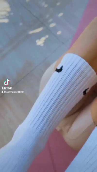  These socks are guarding some playful toes!