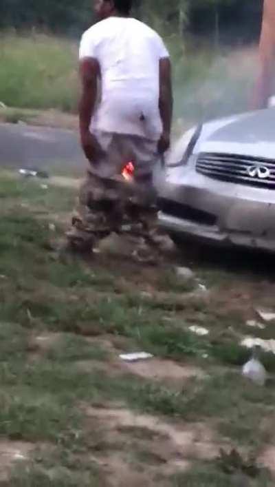 Getting so hammered you think sitting over a firecracker is a good idea, and then just... burning?