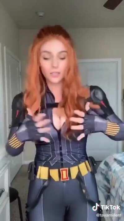 Black widow busts a move