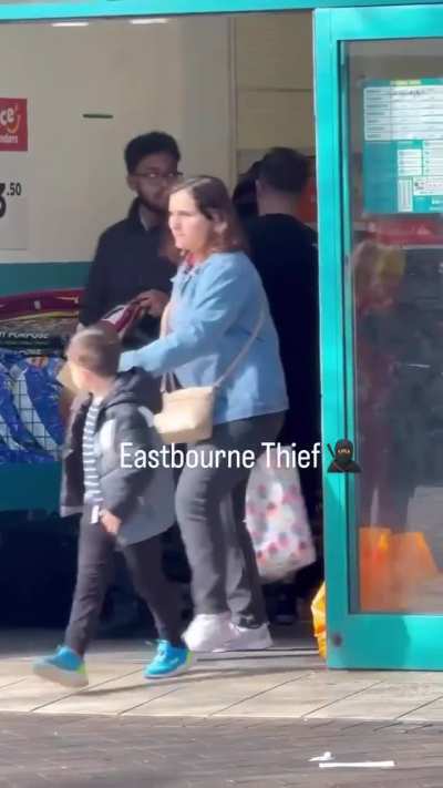 A thief was caught stealing from a Poundland store in Eastbourne.