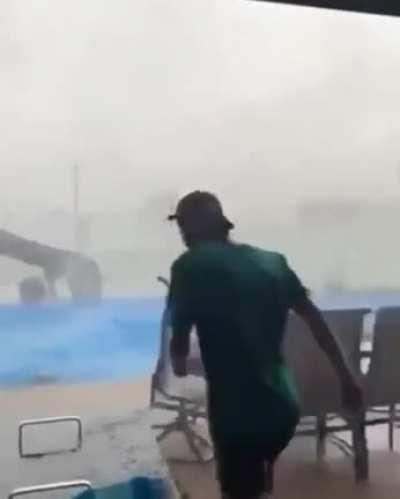 WCGW. When you try to run out into a hurricane. That was close !