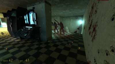 Combine bugbait dance at 4x timescale