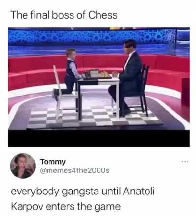 Cousin Anatoli making children cry with his Slavic chess skills