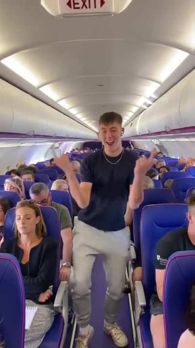 Would you pick him or a crying baby on your flight?