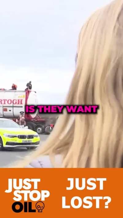 Protestor goes for the wrong oil