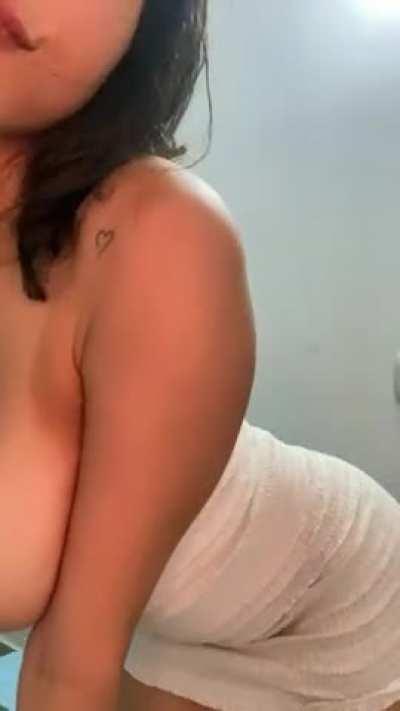 No point in hiding my boobs under my dress