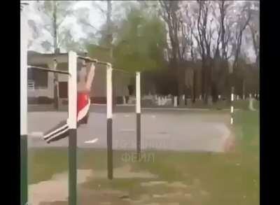 HMFT after I try a new trick on the parallel bar