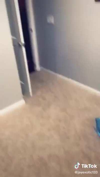 He ran away so fast 🤣.