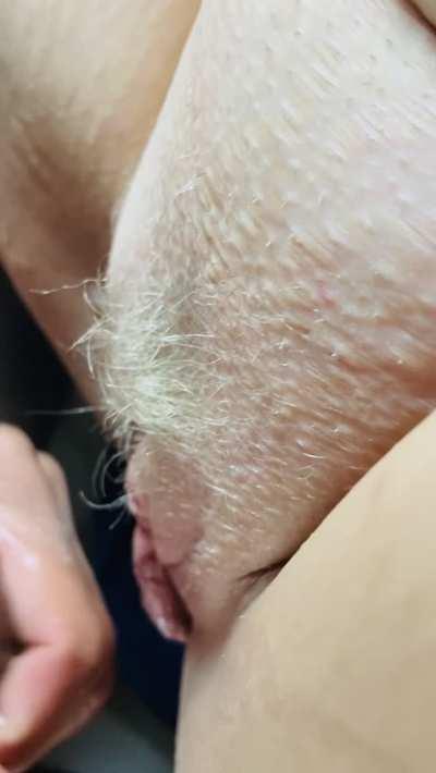 Up Close- BBC Glazes my white married pussy with cum