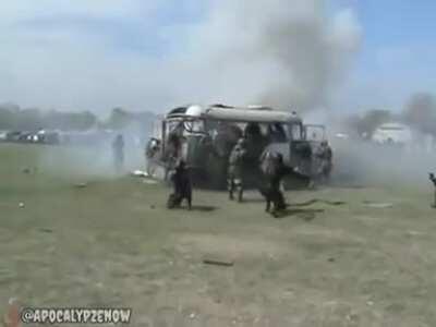 Russian SWAT training. Workplace hazard?