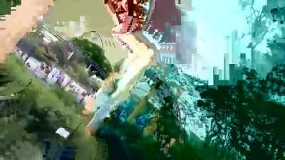 staff members told me i couldnt take my phone on the ride😡😡😡 but i snuck in and took this AWESOME POV!!!11