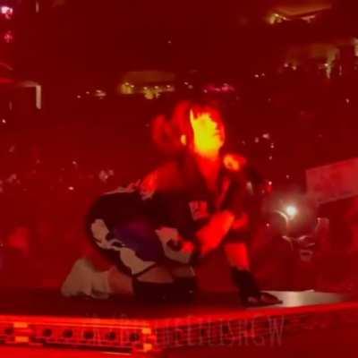 Billie Eilish on her knees