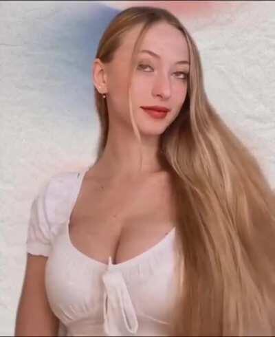 She's giving us a view at those 🍒