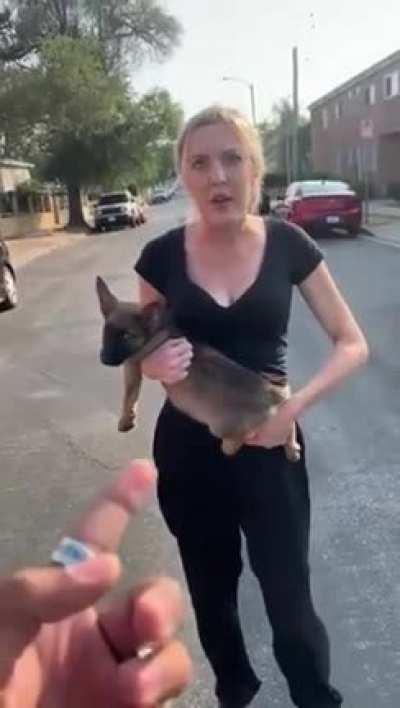So angry and unstable that she threw a PUPPY.