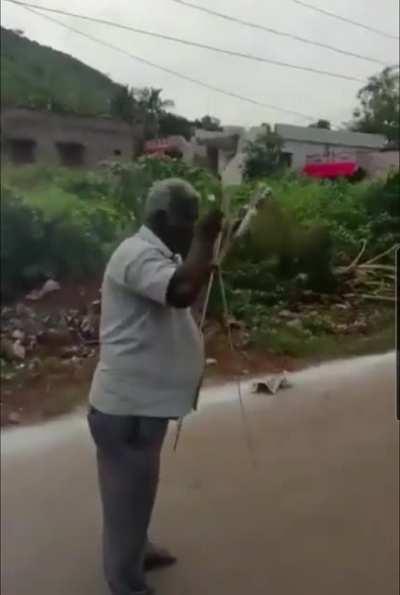 That's one way to light up the firecrackers